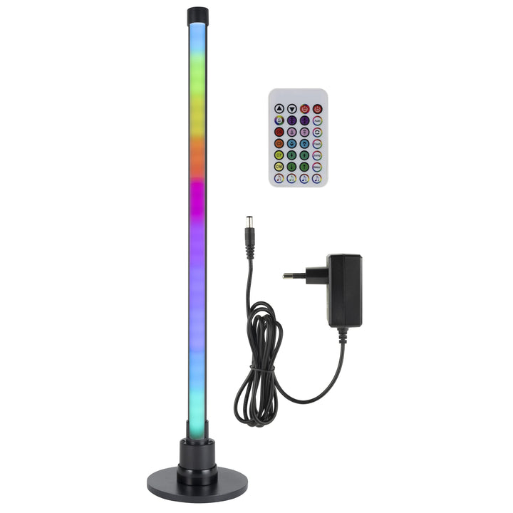 REV – Partylicht musikgesteuert & dimmbar inkl. Fernbedienung – Party Deko RGB Stehlampe 58cm 6W 200