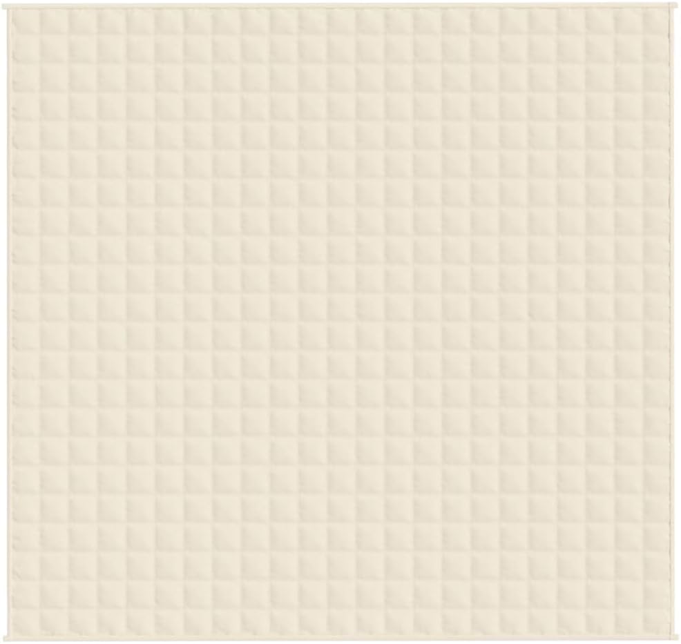Homgoday Gewichtete Decke Creme hell 220 x 230 cm 11 kg Stoff, Möbeldekor warme und bequeme Decke, h