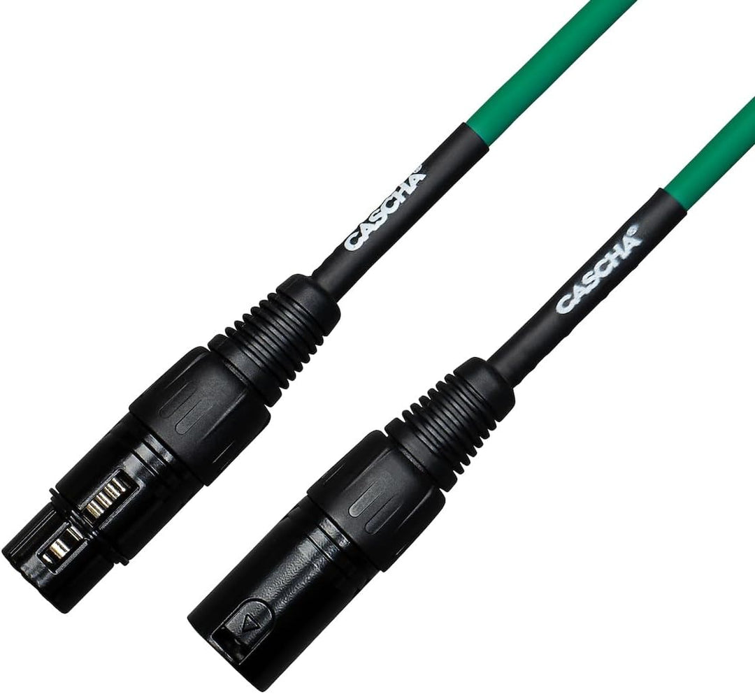 Cascha Standard Line Microphone Cable (XLR), Green, 6m