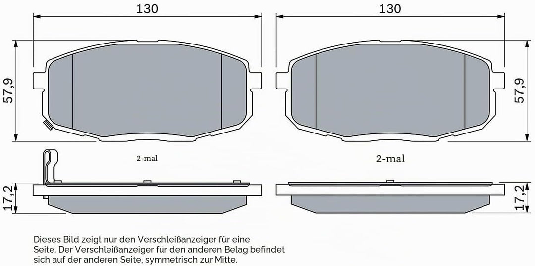 Bosch BP949 Bremsbeläge - Vorderachse - ECE-R90 Zertifizierung - vier Bremsbeläge pro Set