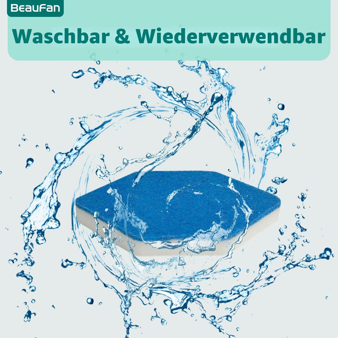 6 Pack Bad und Wanne Mop Nachfüllungen Ersatz Kompatibel mit Vileda Bath Magic Bad Multi-Oberflächen