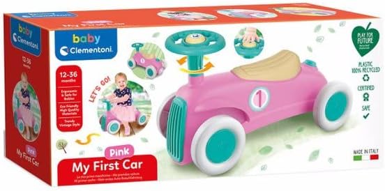 Clementoni 17455 Mein erstes Rutschfahrzeug, Play for Future (aus 100% recyceltem Kunststoff), Retro