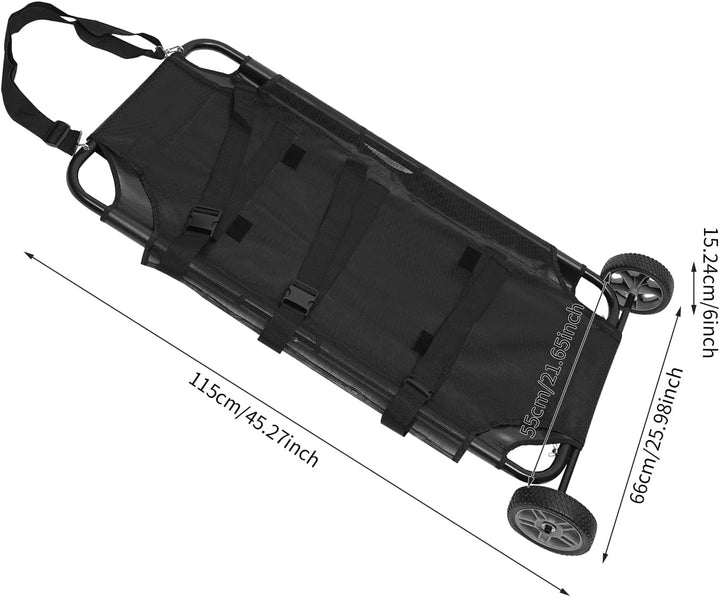 Fahrbarer Tierträge, Faltbare Transport Notfalltrage 115×55×15cm, Verstellbarer Schultergurt, Leicht