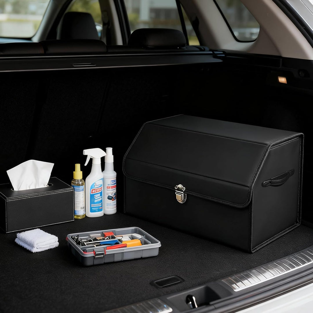 Auto Kofferraum Organizer, Auto Tasche Kofferraum mit Deckel, Klappbarer Kofferraumtasche SUV Limous