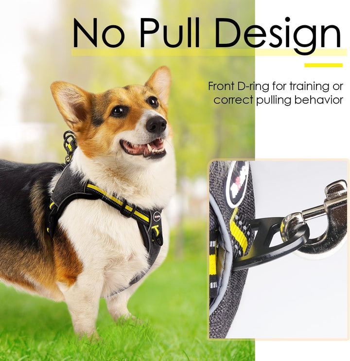 ThinkPet No-Pull Geschirr, Ausbruchsicheres Reflektierendes Step-in Hundegeschirr, Verstellbares Atm