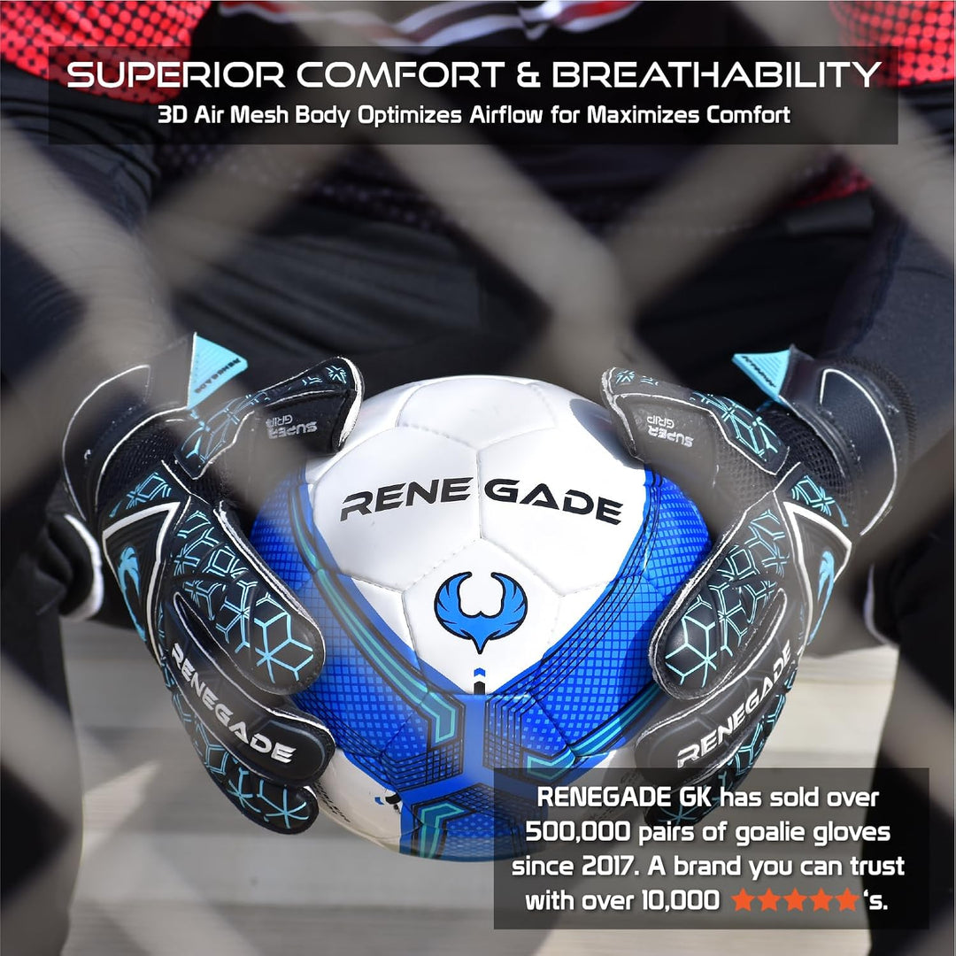 Renegade GK Triton Torwarthandschuhe mit Microbe-Guard (Grössen 5-11, 3 Modelle, Stufe 2) Pro-Tek Fi