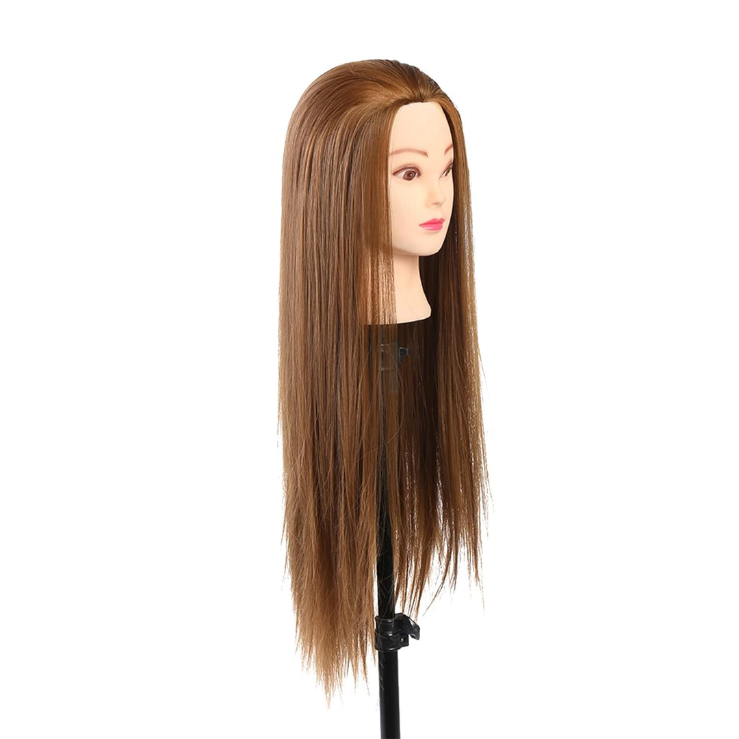 Hairart Seidiges Echthaar-Puppe, 28 X 19 X 16 Cm, Make-up-Schaufensterpuppe, Friseur-Training, Kosme
