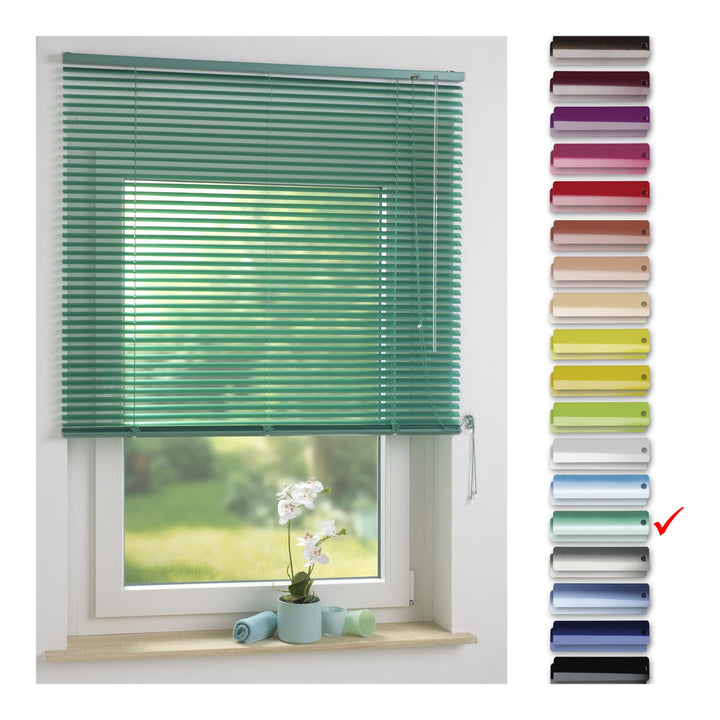 Liedeco Jalousie Mint grün aus Alu, Aluminium-Jalousie Länge 160 cm B 100 cm