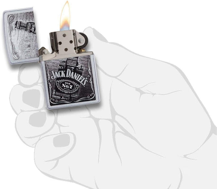 Zippo Jack Daniel 's Label Regular Feuerzeug Silber, Silber