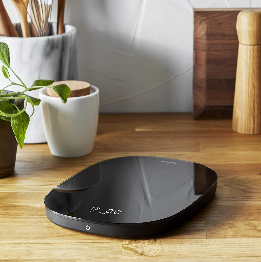 ZWILLING Enfinigy Digitale Küchenwaage, max. Gewicht: 10 kg, Gramm und Unzen, 0,1 g Genauigkeit, Sch