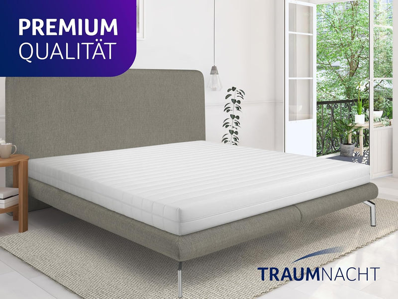 Traumnacht Easy Comfort Rollmatratze Öko-Tex zertifiziert, Härtegrad 3 (H3), Weiss, 90 x 200 cm, pro