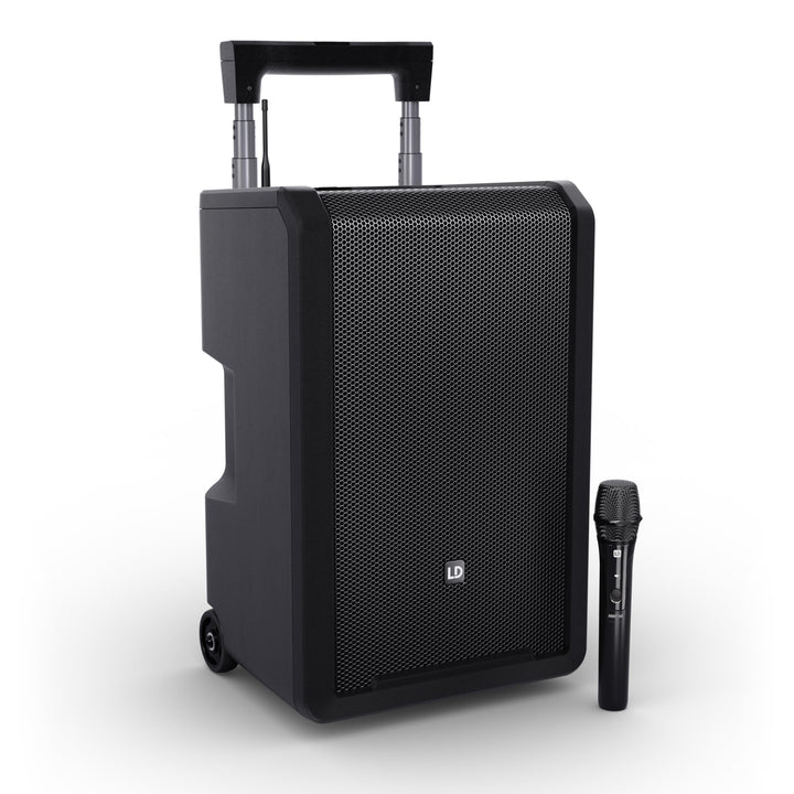LD Systems ANNY 10 HHD Mobiler Bluetooth PA-Lautsprecher mit Akku, Mixer und 1x Funkmikrofon 823-832