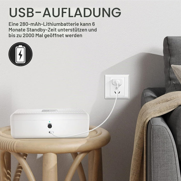AICase Tresor mit biometrischer Fingerabdruckerkennung für unterwegs und zu Hause, Tragbare Sicherhe