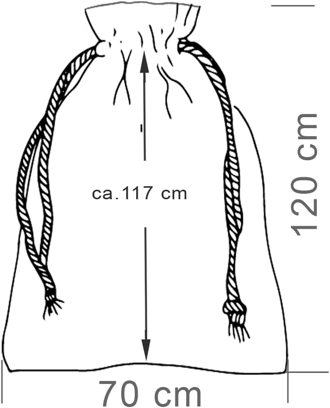Grosser Nikolaussack, Jutesack, Weihnachts-Sack, Weihnachten, Winter - Jute- (Grün, 120x70) 120x70 G