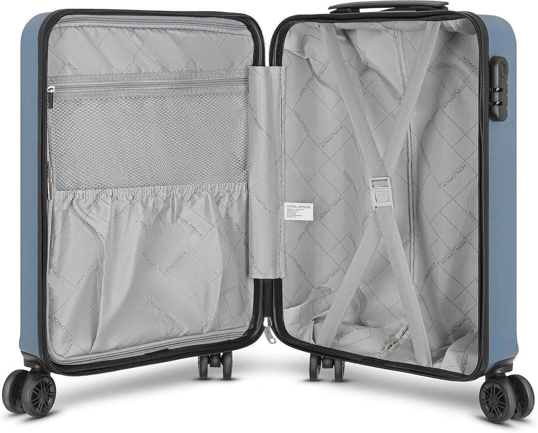 Worldpack New York 2.0 Handgepäck Koffer | Hartschalen Kabinentrolley mit 4-Rollen-System, arretierb