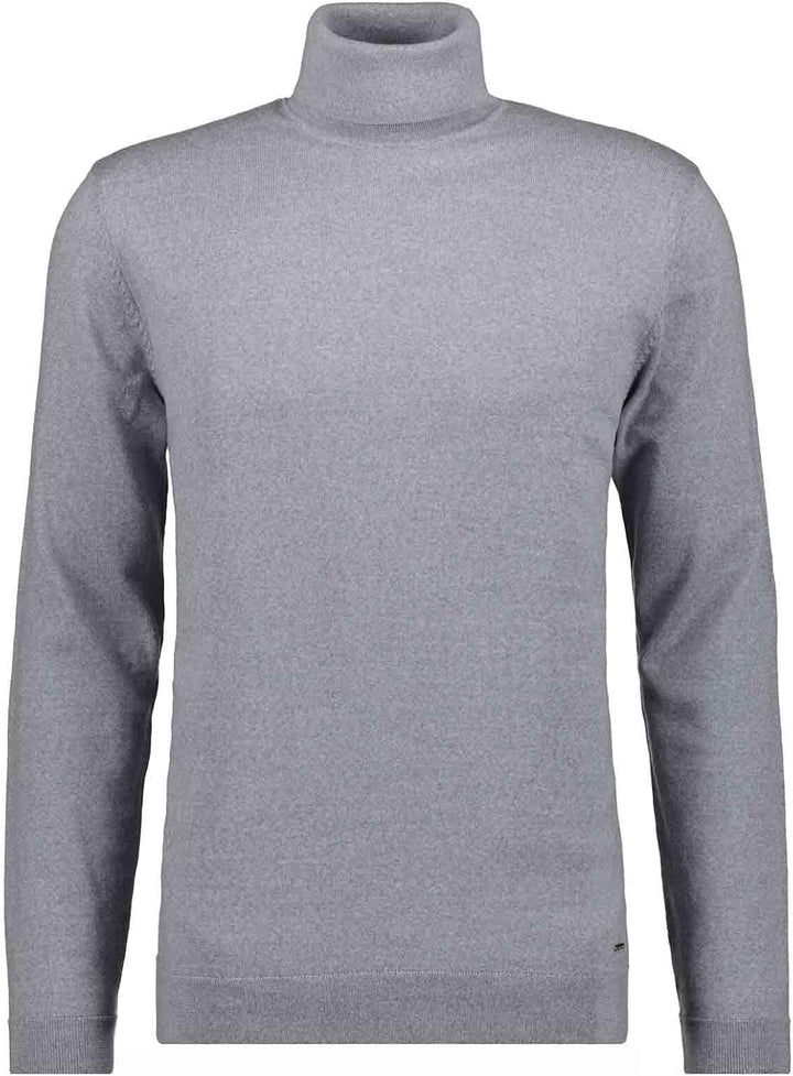 RAGMAN Herren Merino-Pullover Rollkragen, Grau-melange-012