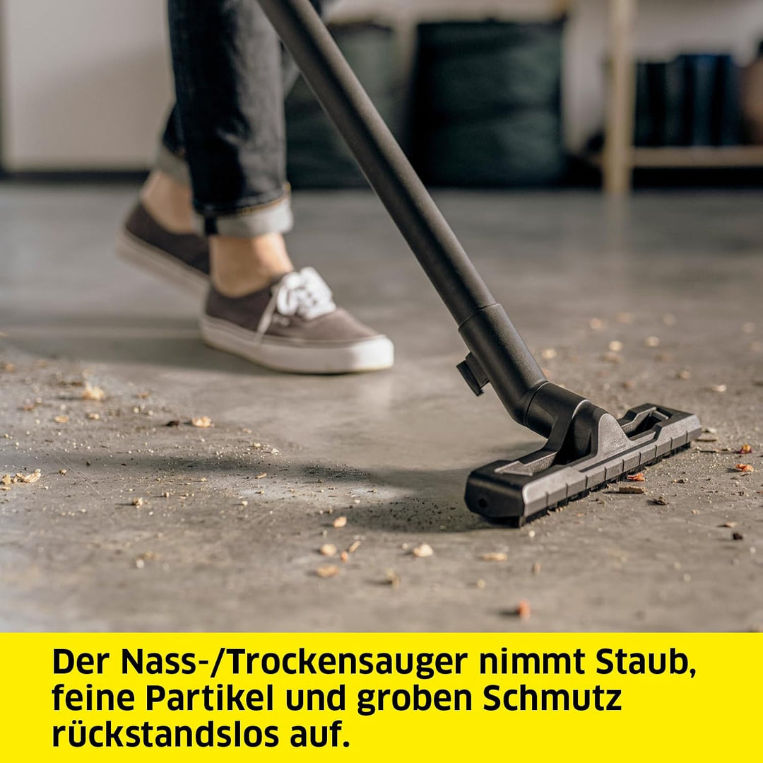 Kärcher WD 4 P S V-20/5/22 Nass-& Trockensauger, 20 l Edelstahlbehälter, 1000 W, 5 m Kabel, 2,2 m Sa