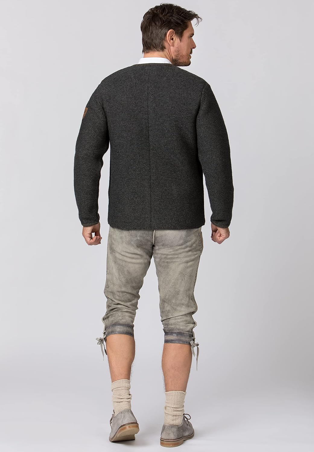 Stockerpoint Amaro Herren Trachtenstrickjacke, Anthrazit