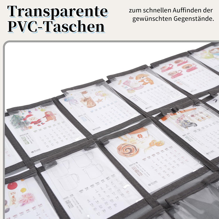 SAVORLIVING 30 klare Taschen Aufbewahrungstasche Für Klassenzimmer,Handygarage Schule,Handy Aufbewah