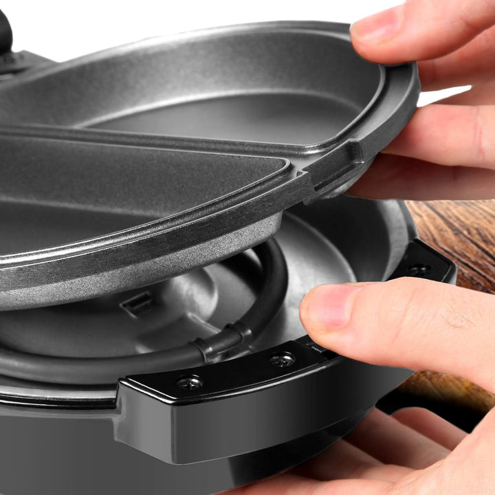 Duronic OM60 Omelette maker | Omlette Grill 600W | Antihaft-Kochplatte | Automatische Temperaturrege