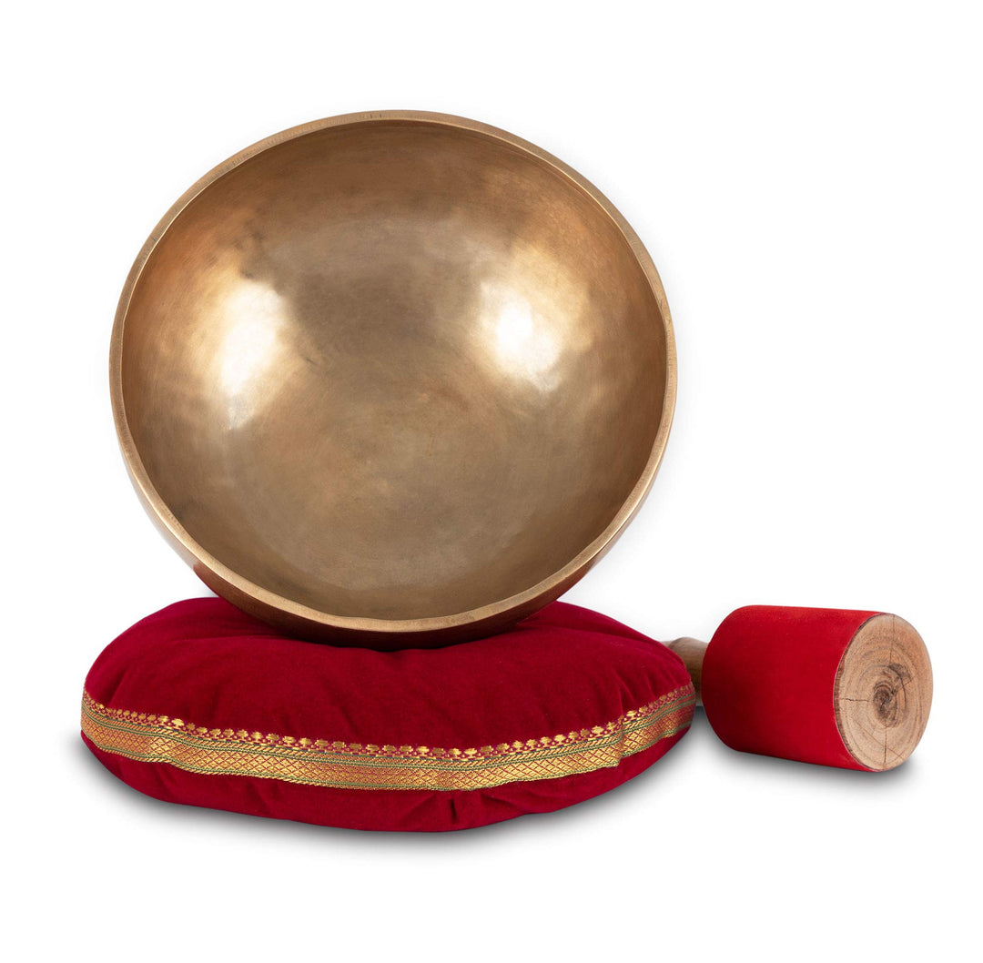 XDrum Omshanti Klangschale 25 cm Komplett Set - Gewicht: 1900g - handgemacht in Indien - ideal für M