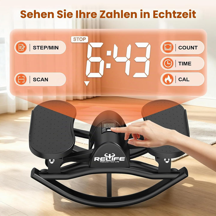 RELIFE REBUILD YOUR LIFE Rock Stepper für Zuhause Seitliches Schaukeln 3D Bewegung Low-Impact Rockin