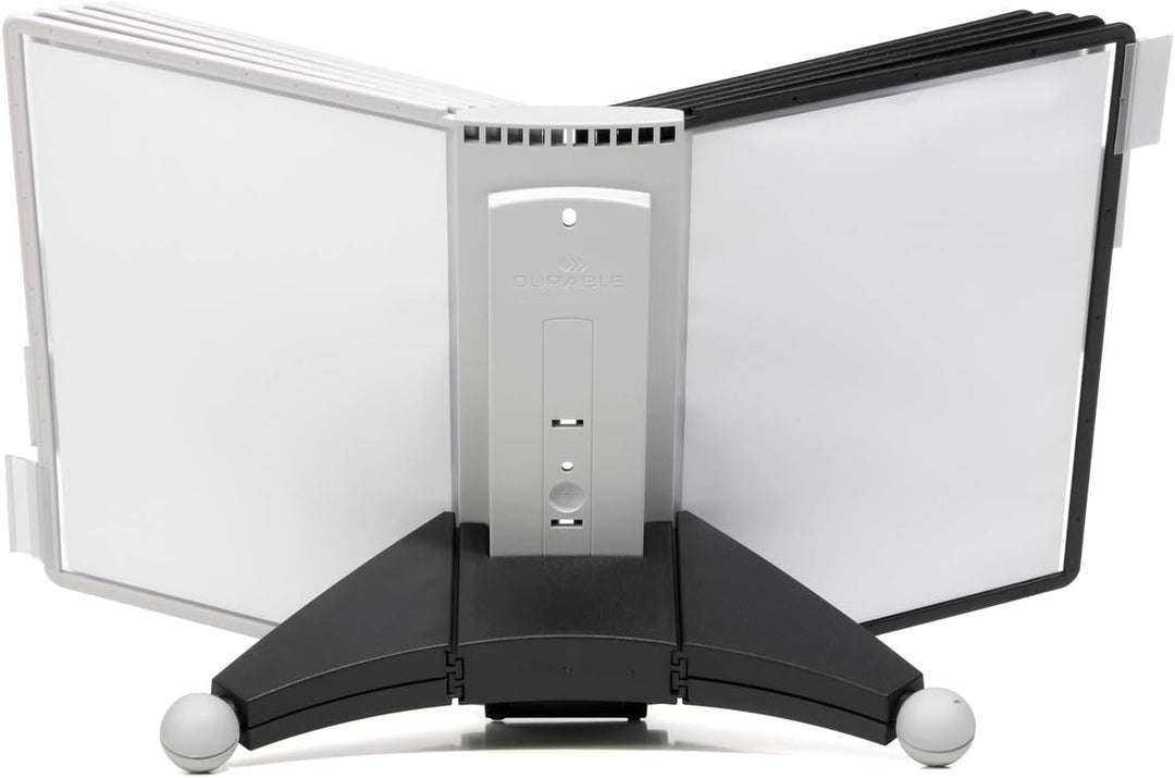 Durable Sichttafelsystem Sherpa Table mit 10 Sichttafeln, 1 Stück, schwarz/grau, 563222 Tisch 10 Taf