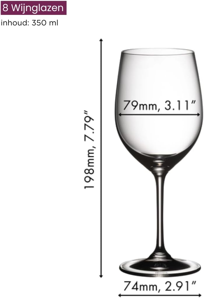RIEDEL Weissweinglas-Set, Vorteilsset, 8-teilig, für Weissweine wie Chardonnay und Viognier, 350 ml,