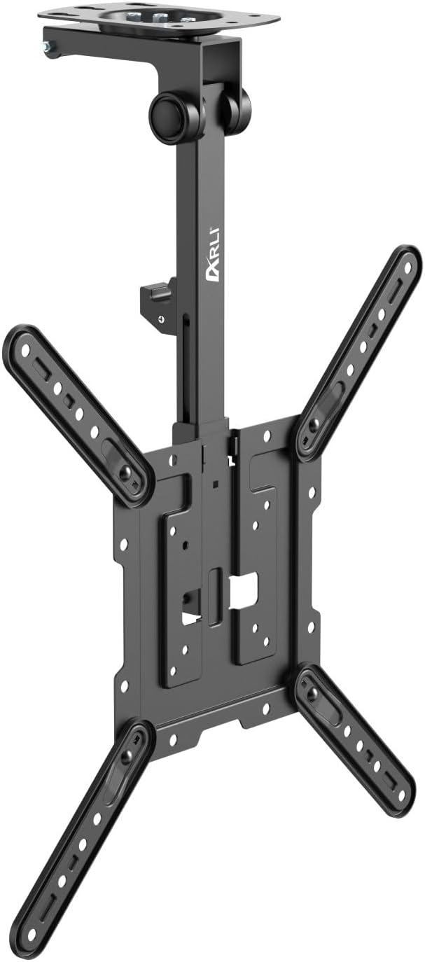 ARLI TV Deckenhalterung klappbar 23–55 Zoll neigbar schwenkbar faltbar Halter VESA bis 400×400 höhen