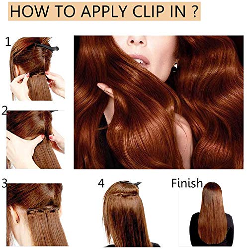 SEGO Clip in Haarverlängerung Echthaar 8 Tressen dünn Extensions 100% Remy Human Haar Haarteil günst