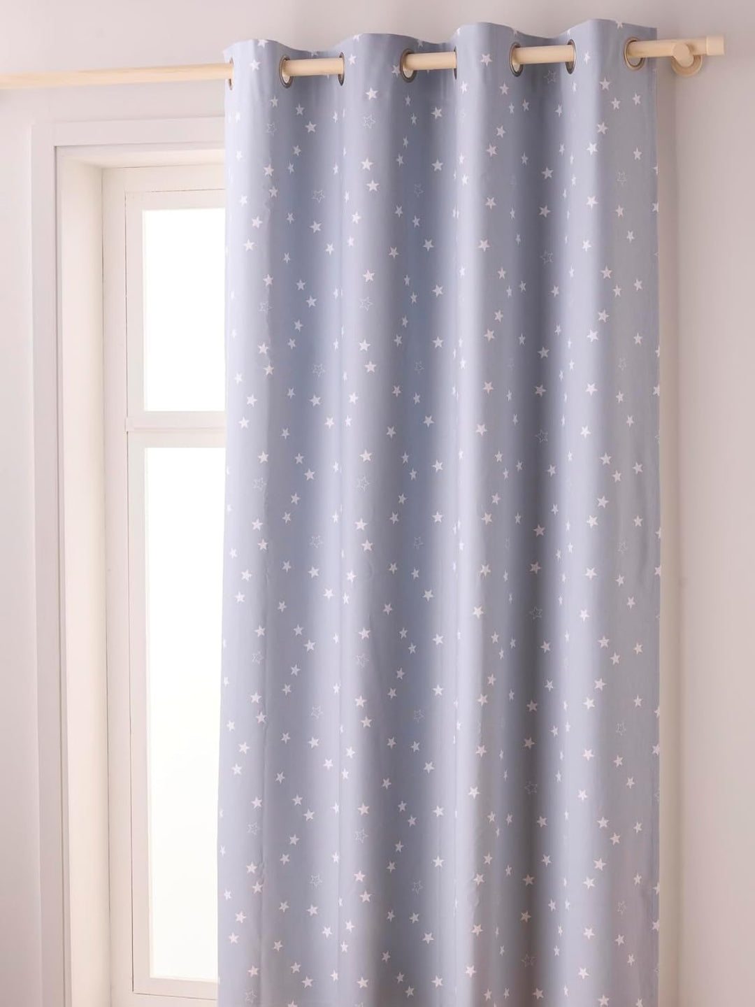 Vertbaudet Vorhang, blickdicht, Sterne, Baumwolle, blau, 135X260 138 Blau, 138 Blau