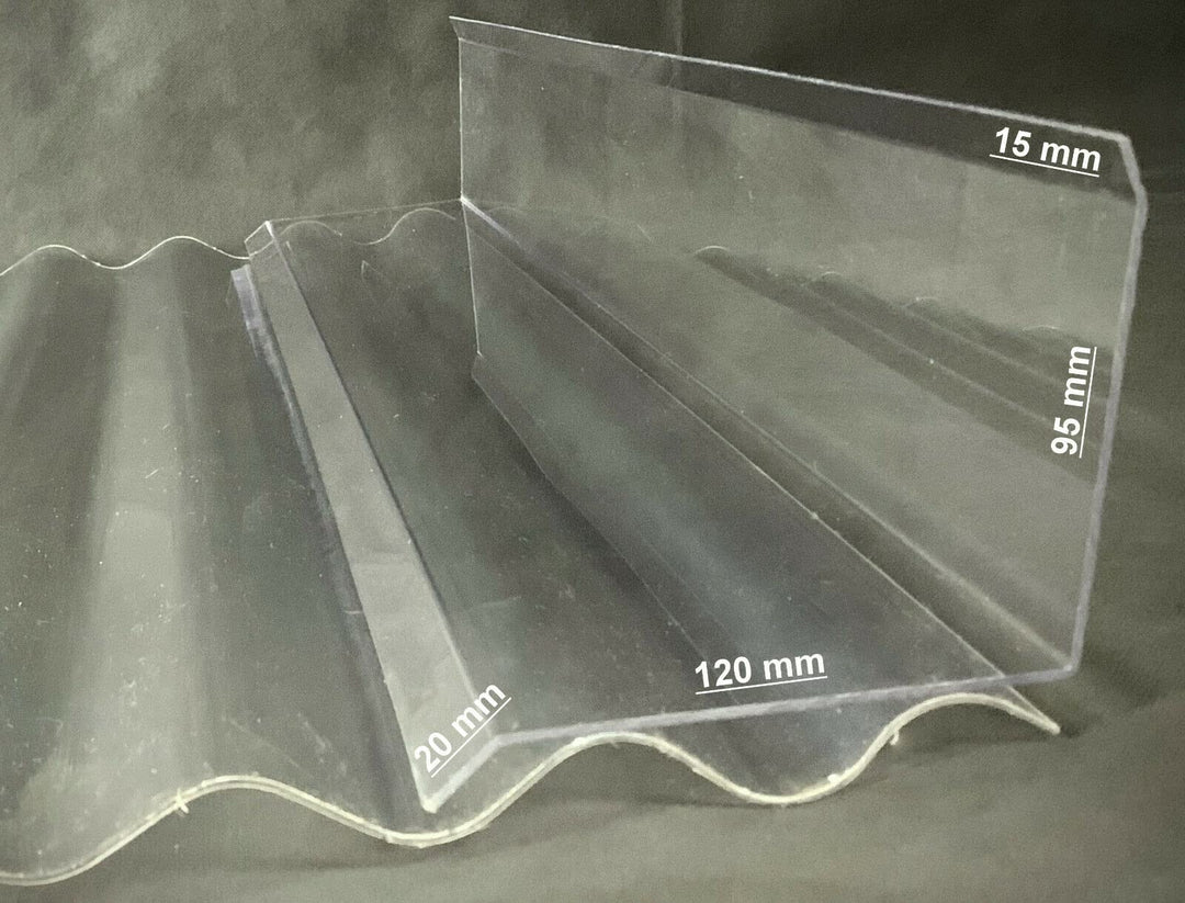 Wandanschluss seitlich, Polycarbonat, für Wellplatten Sinus 76/18 und Trapez 70/18, glasklar PROFI Q