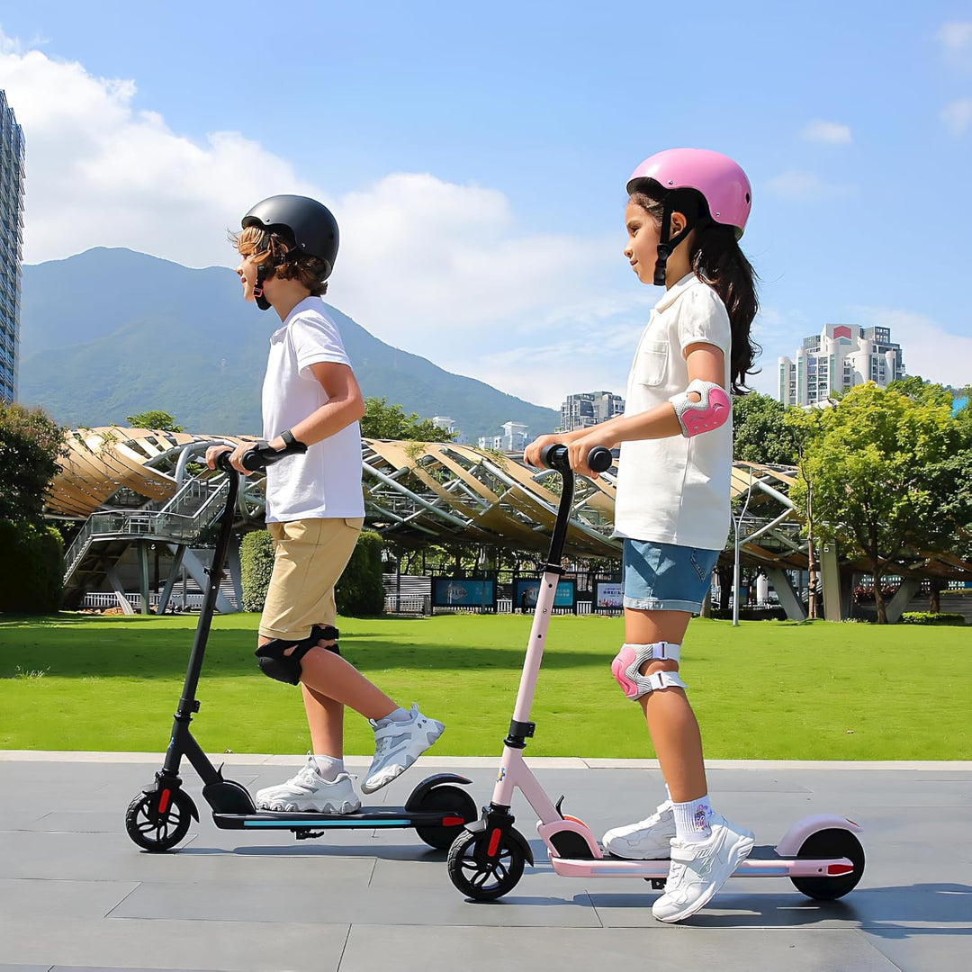 Caroma E Scooter Kinder von 8-12 Jahren,bis zu 16 km/h & 8 km,Elektroroller Kinder mit Bunte Leuchte
