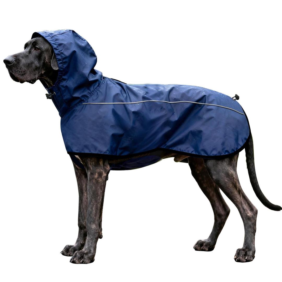 Mosucoirl Hund Regenmantel Jacke Reflektierende Verstellbare Kapuze Haustier Poncho Regenmantel mit