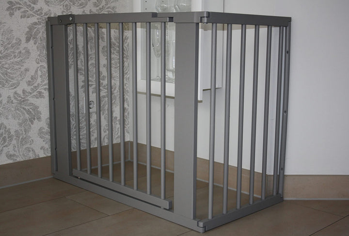 Schutzgitter Absperrgitter Türgitter Treppenschutzgitter 117 bis 363 cm grau (139cm), 139cm