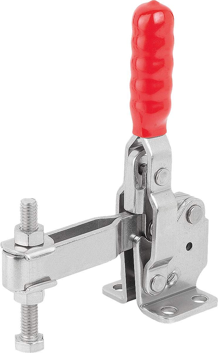 KIPP - Bedienteile | Normelemente Schnellspanner K1255 aus Edelstahl, vertikal mit verstellbarer And