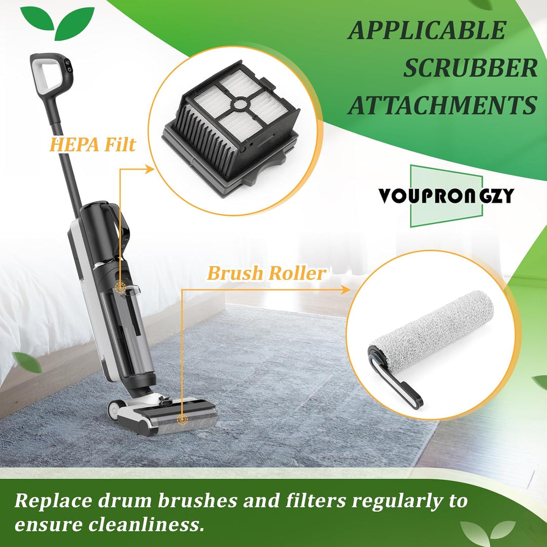 2 Bürstenrollen 4 Filter Ersatzteile für Tineco Floor One S5 Combo Bürstenrollen/HEPA Filter Nass Tr
