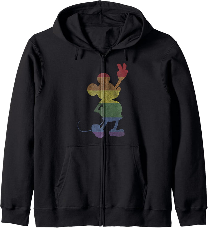 Disney Mickey And Friends Pride Rainbow Stripe Mickey Kapuzenjacke