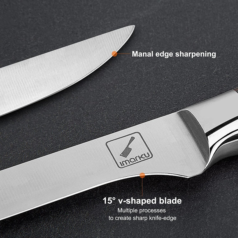 imarku Ausbeinmesser, 17cm Profi Filetiermesser Fisch, Küchenmesser mit Flexibel Ultrascharfes Kling