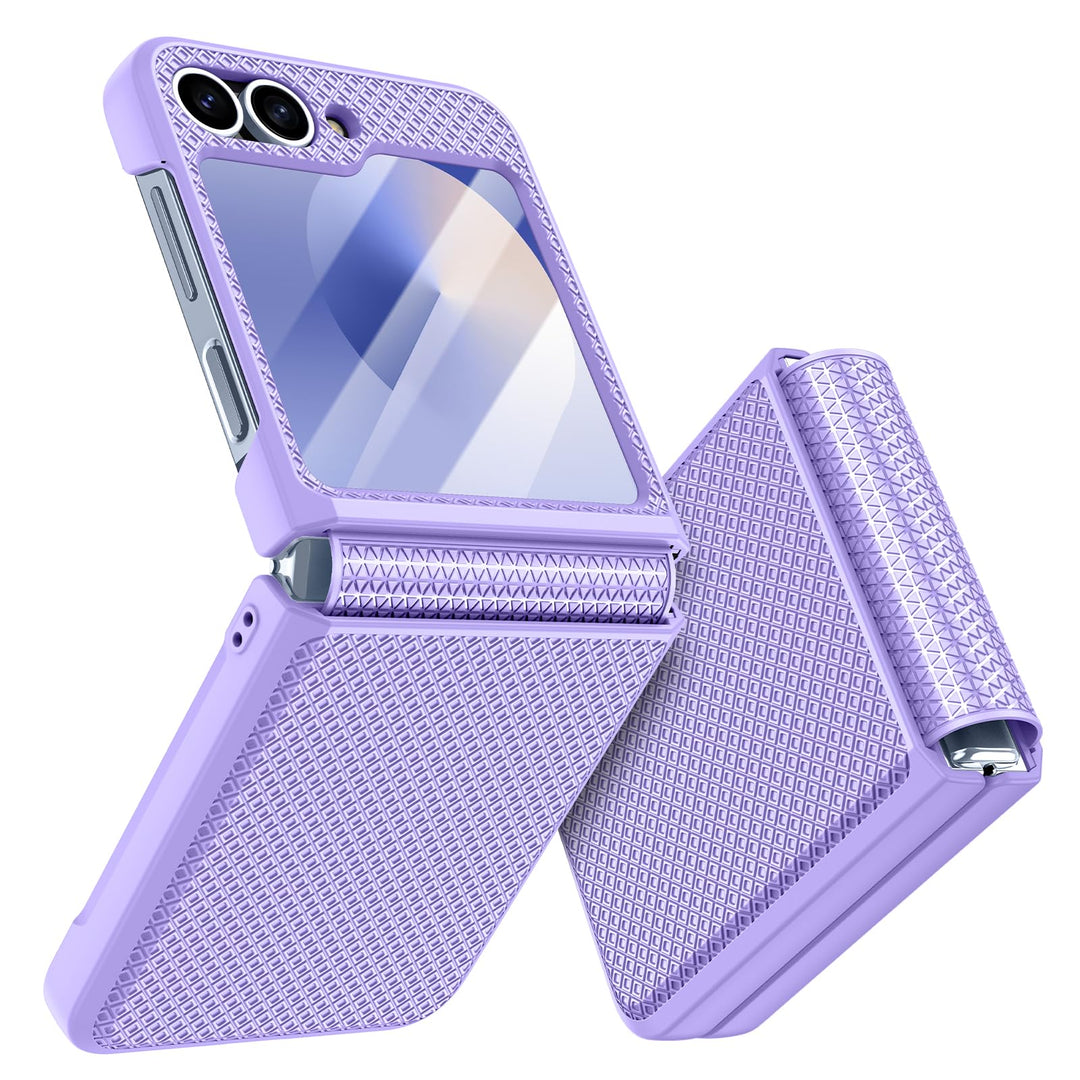 Doeshine für Samsung Galaxy Flip 6/Z Flip 7 FE Hülle [Not for Flip 7] mit Scharnierschutz & Displays