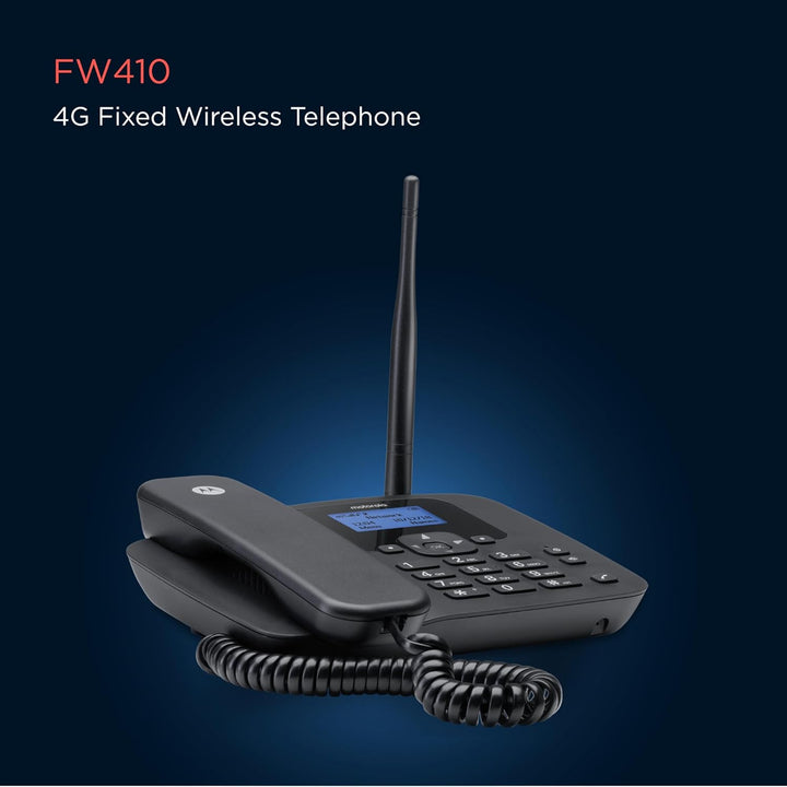 Motorola Voice – FW410L 4G-Festnetztelefon, WLAN-Hotspot, SIM-Karte, Akku-Backup, Freisprecheinricht