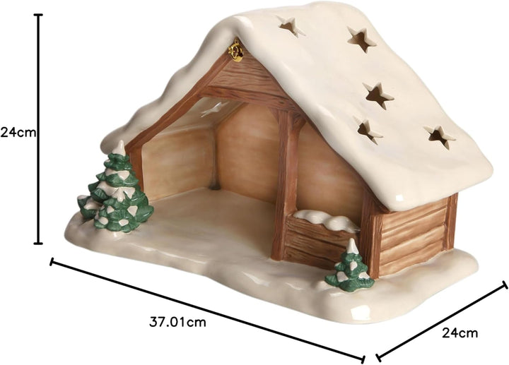 Goebel Weihnachtskrippe Krippenstall mit Schnee - Krippe