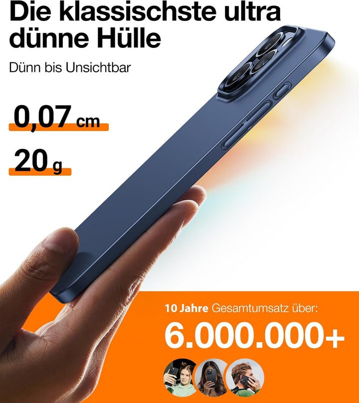 TORRAS Ultra Dünn für iPhone 15 Pro Hülle für MagSafe [Nr. 1 Magnetkraft] Extrem Stossfest Kratzfest