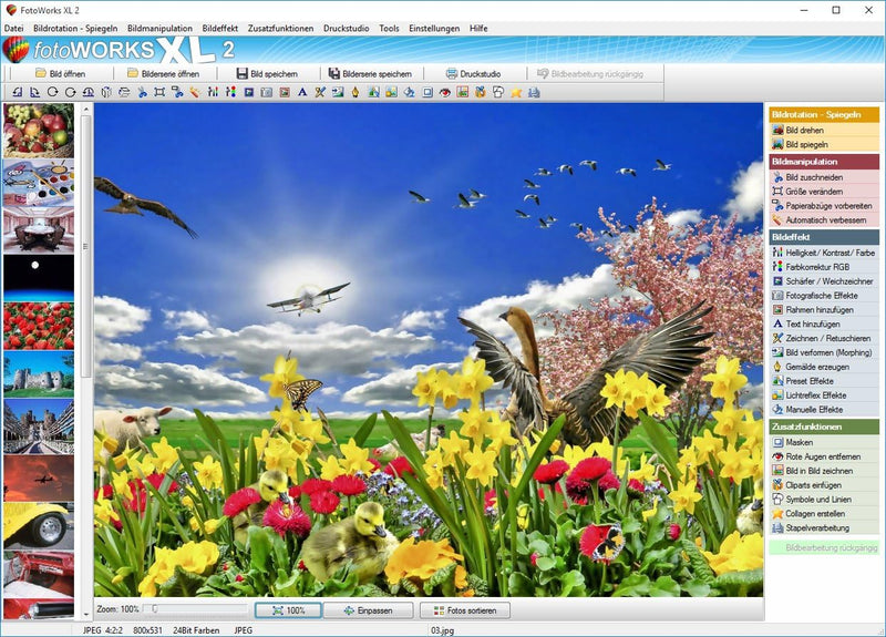 Fotoworks XL 2 (2024er Version) Bildbearbeitungsprogramm zur Bildbearbeitung in Deutsch - umfangreic