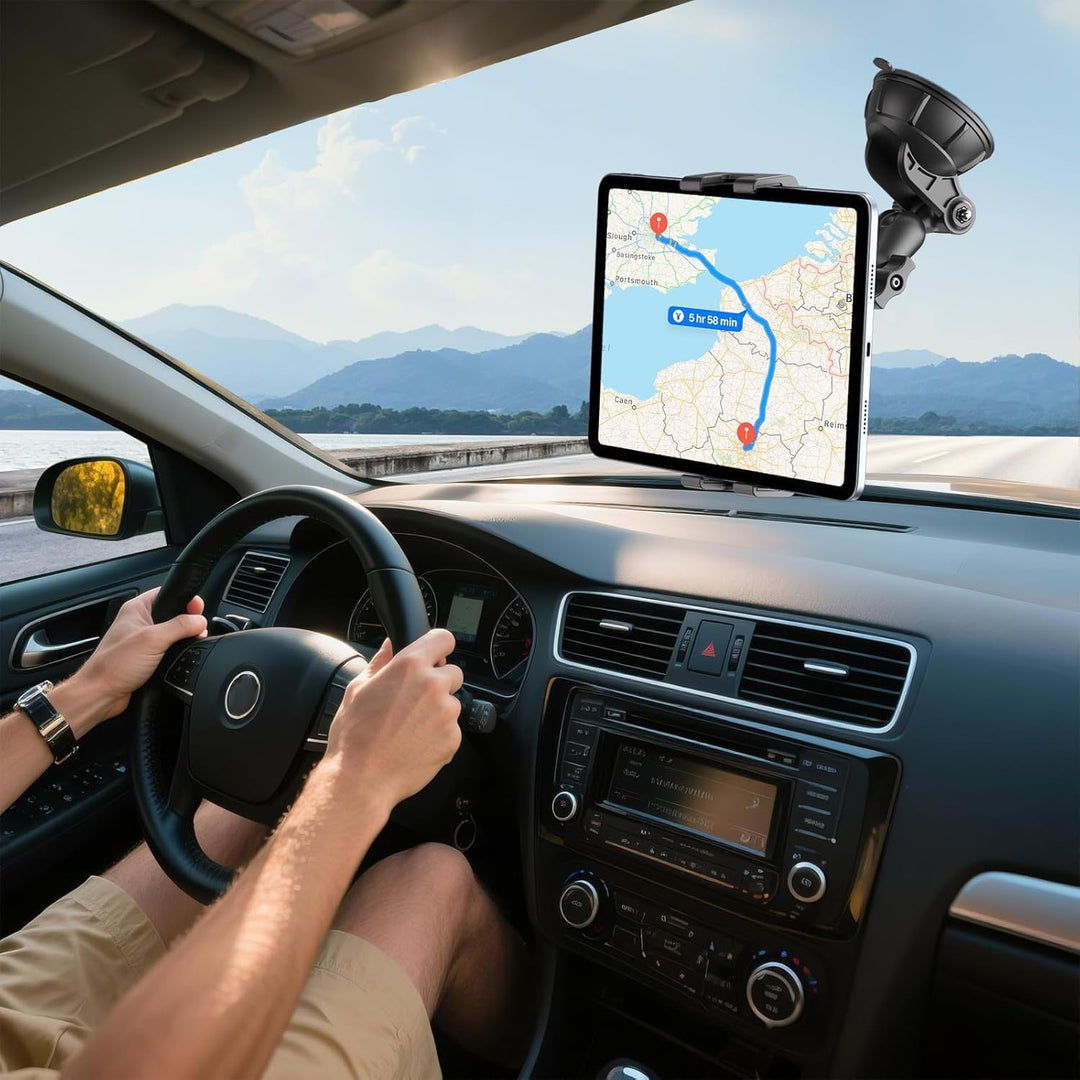 PLDHPRO iPad Halterung Auto Vorne, Tablethalterungen Auto Saugnapf für Windschutzscheibe &amp; Armaturen