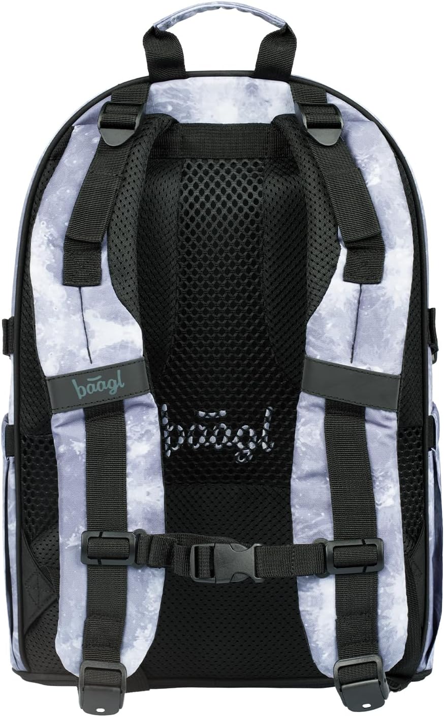Baagl Schulrucksack für Jungen Mädchen Teenager - Skateboard Rucksack - Kinderrucksack mit Laptopfac