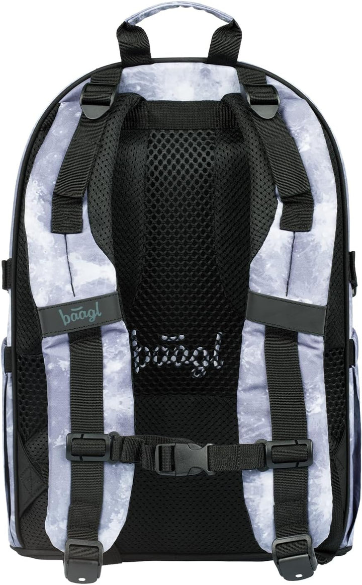 Baagl Schulrucksack für Jungen Mädchen Teenager - Skateboard Rucksack - Kinderrucksack mit Laptopfac