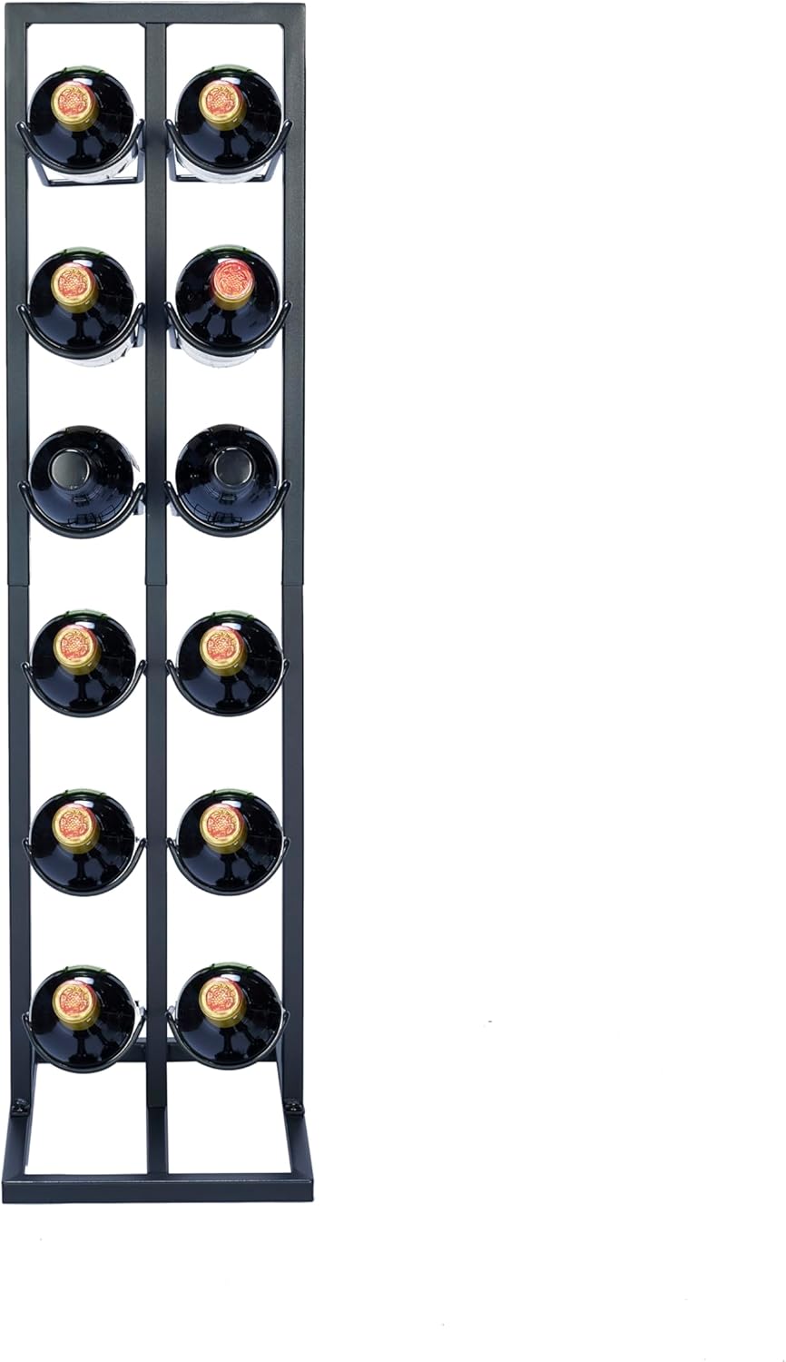 Weinregal für 12 Flaschen - Weinschrank - Weinflaschenhalter - Weinlagerung - Pulverbeschichteter St