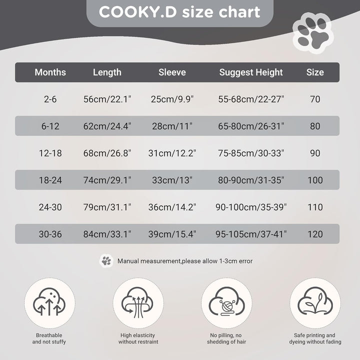 COOKY.D Unisex Winter Hooded Romper Jumpsuit 2-36 Months 2-5 Monate Kuh, 2-5 Monate Kuh