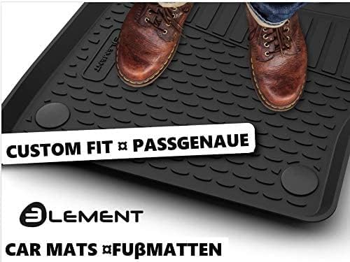 Element Passgenaue Gummimatten Fussmatten für VW Touareg II/Porsche Cayenne II Zwei-Zonen-Klimatisie